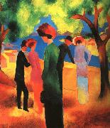 August Macke Woman in a Green Jacket oil painting